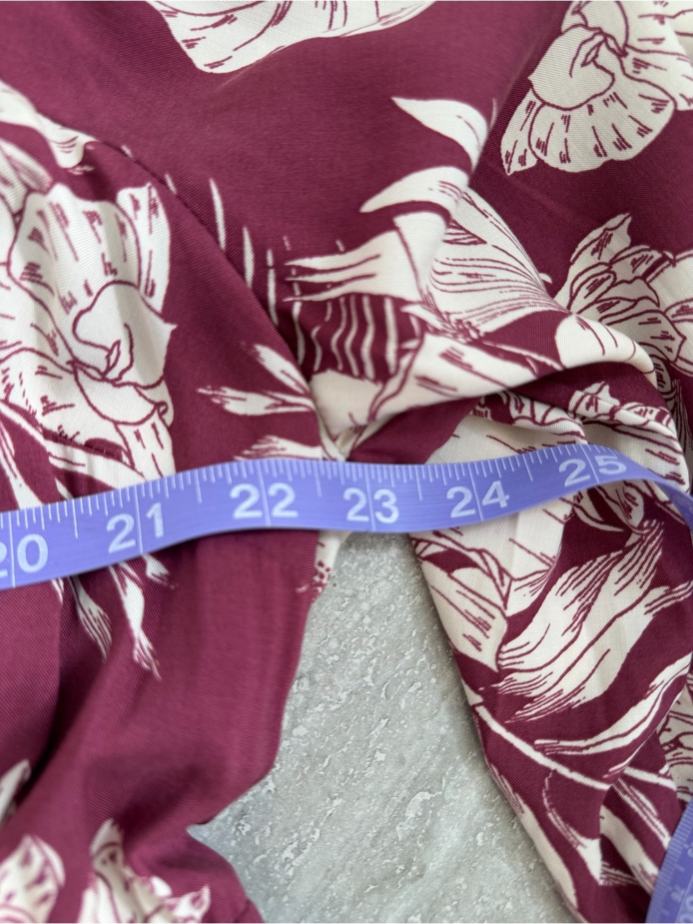 Torrid Maxi Dress 2X 18-20 NWT Maroon Tropical Floral Challis Tiered Pockets XXL - Picture 9 of 11